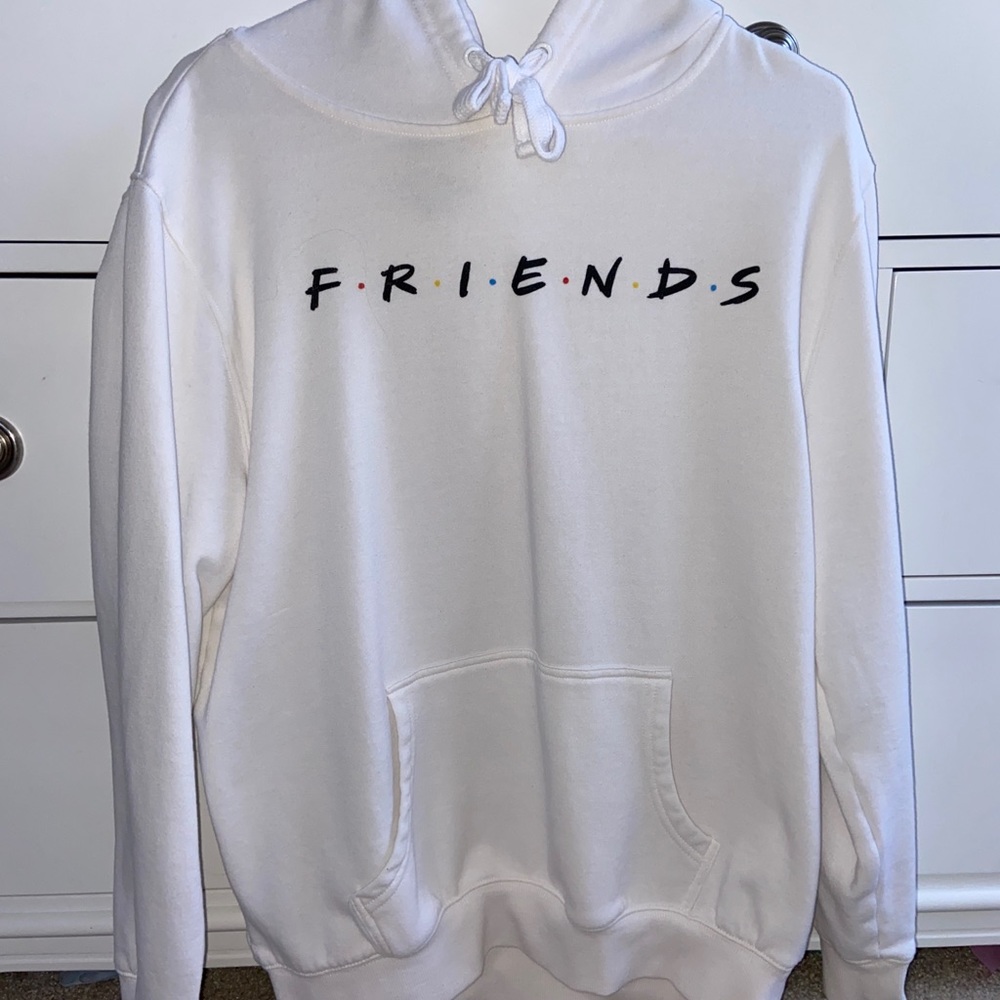 White FRIENDS hoodie/sweatshirt